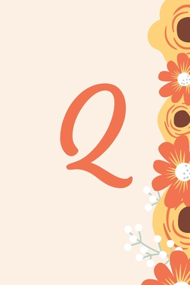 Cover for Q: Letter Q initial Monogram Notebook monogrammed confetti and Gift for Women Girls Writing Journal Diary Composition Not