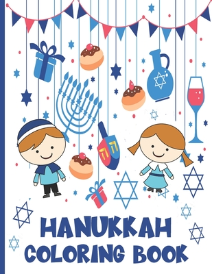 Hanukkah Coloring Book: Fun Hanukkah Gift For Boys And Girls With Easy Coloring Designs By Ruby Slippers Publishing Cover Image