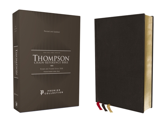 Nkjv, Thompson Chain-Reference Bible, Premium Goatskin Leather, Black, Premier Collection, Black Letter, Art Gilded Edges, Comfort Print Cover Image