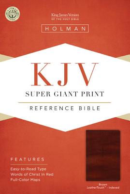 Cover for KJV Super Giant Print Reference Bible, Brown LeatherTouch Indexed