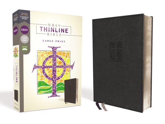 Nrsv, Thinline Bible, Large Print, Leathersoft, Black, Comfort Print By Zondervan Cover Image
