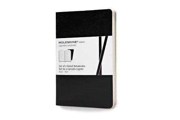 Moleskine Volant Notebook (Set of 2 ), Pocket, Ruled, Black, Soft Cover (3.5 x 5.5) (Volant Notebooks)