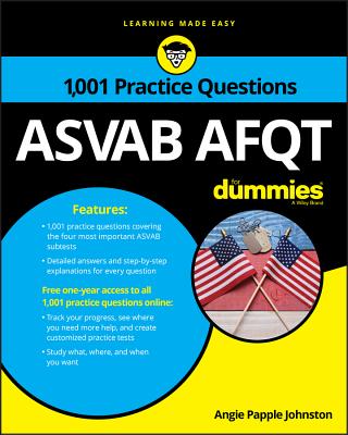 ASVAB Afqt: 1,001 Practice Questions for Dummies Cover Image