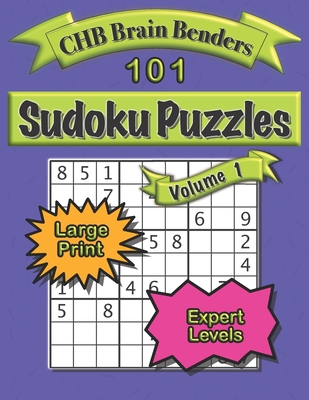 101 sudoku puzzles volume 1 large print expert level easy to see difficult challenge with solutions paperback three trees books