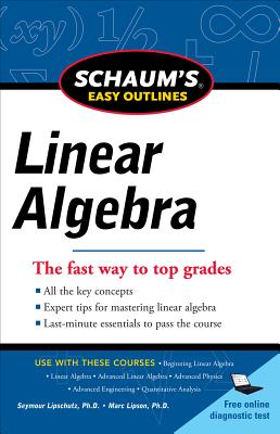 Schaum's Easy Outlines Linear Algebra By Seymour Lipschutz, Marc Lipson Cover Image
