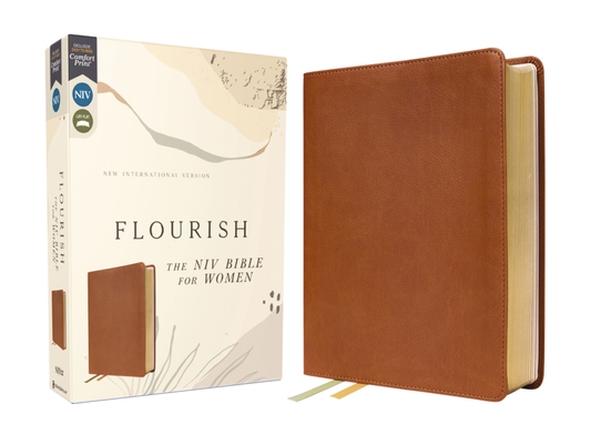 Flourish: The NIV Bible for Women, Leathersoft, Brown, Comfort Print Cover Image