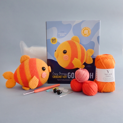 Easy Breezy Crochet Kit Goldfish Cover Image
