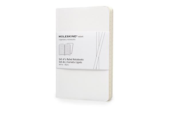 Moleskine Volant Notebook (Set of 2 ), Pocket, Ruled, White, Soft Cover (3.5 x 5.5) (Volant Notebooks)
