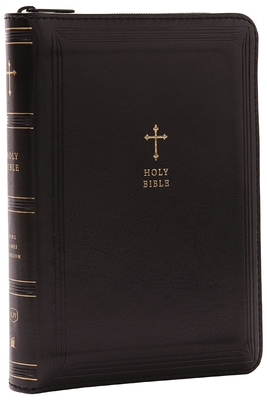 KJV Compact Bible W/ 43,000 Cross References, Black Leathersoft with Zipper, Red Letter, Comfort Print: Holy Bible, King James Version: Holy Bible, Ki By Thomas Nelson Cover Image