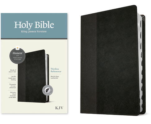 KJV Thinline Reference Bible, Filament-Enabled Edition (Leatherlike, Black/Onyx, Indexed, Red Letter) Cover Image