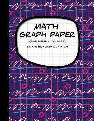 Math Graph Paper - Quad Ruled - 100 Pages - 8.5 x 11 in. - 21.59 x 27.94 cm: School Composition Notebook Cover Image