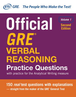 Official GRE Verbal Reasoning Practice Questions, Second Edition, Volume 1 By Educational Testing Service Cover Image