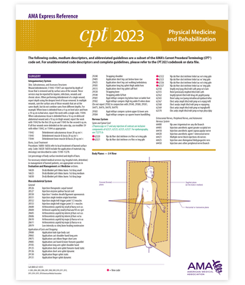 CPT 2023 Express Reference Coding Card: Physical Medicine and Rehabilitation Cover Image