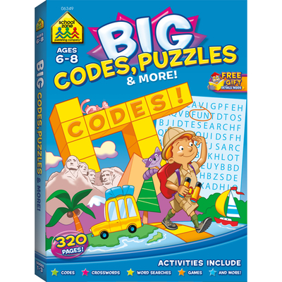 School Zone Big Codes, Puzzles & More Workbook