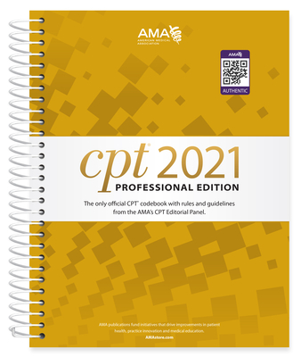 CPT 2021 Professional Edition By American Medical Association Cover Image