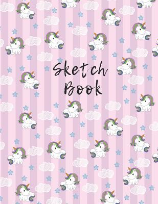 Sketch Book: Cute Baby Unicorn Sketchbook for Kids, Doodle, Draw and Sketch - Vol 1 - 8.5 X 11 - 120 Pages By Popular Books Cover Image
