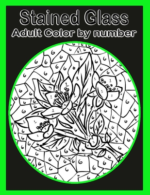 Stained Glass Color By Number Adult Coloring Book For Stress Relief Relaxation Paperback River Bend Bookshop Llc