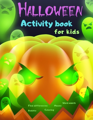 Halloween Activity Book Coloring Mazes Sudoku Word search Find