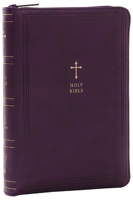 KJV Compact Bible W/ 43,000 Cross References, Purple Leathersoft with Zipper, Red Letter, Comfort Print: Holy Bible, King James Version: Holy Bible, K cover