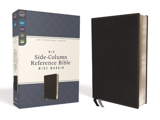 Niv, Side-Column Reference Bible, Wide Margin, Leathersoft, Black, Comfort Print Cover Image