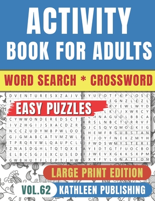 Crossword Word Search Puzzle Books for adults: Wordsearch Activity book for senior Large Print - Improve your brain with this Game Book - Perfect Gift Cover Image