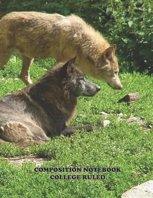 Composition Notebook College Ruled: High School, Dog Wolf Wolves Playing, College, Animal, Nature Cover, Cute Composition Notebook, College Notebooks, Cover Image
