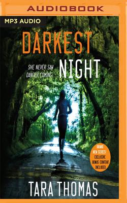 Darkest Night: A Romantic Thriller (Sons of Broad #1) By Tara Thomas, Genvieve Bevier (Read by), Nick Sullivan (Read by) Cover Image