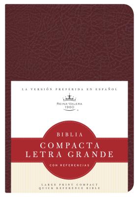 RVR 1960 Biblia Compacta Letra Grande con Referencias, borgoña imitación piel