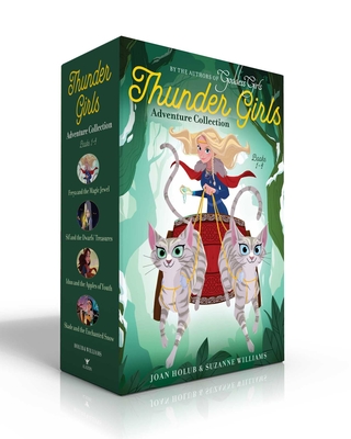 Thunder Girls Adventure Collection Books 1-4 (Boxed Set): Freya and the Magic Jewel; Sif and the Dwarfs' Treasures;  Idun and the Apples of Youth; Skade and the Enchanted Snow By Joan Holub, Suzanne Williams Cover Image
