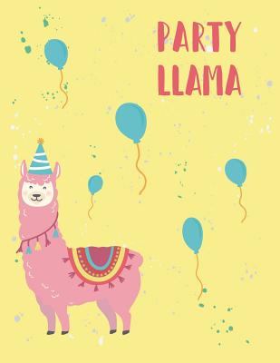 Party llama: Party with llama on yellow cover and Dot Graph Line Sketch pages, Extra large (8.5 x 11) inches, 110 pages, White pape Cover Image