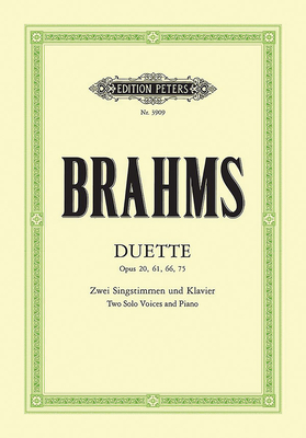 14 Duets for Soprano, Alto and Piano: Opp. 20, 61, 66, from Op. 75 (Edition Peters) By Johannes Brahms (Composer) Cover Image
