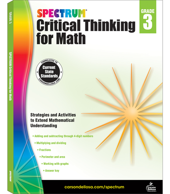 Spectrum Critical Thinking for Math, Grade 3 Cover Image