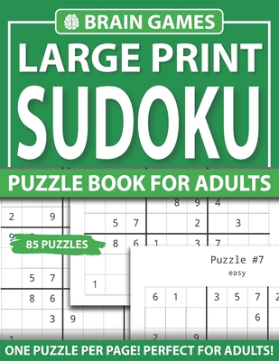 Sudoku Large Print With Solutions, Puzzles for Adults and Seniors, Big Book