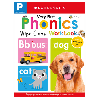 Very First Phonics Pre-K Wipe-Clean Workbook: Scholastic Early Learners (Wipe-Clean) By Scholastic Cover Image