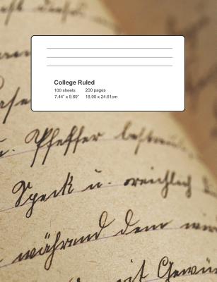 College Ruled: Handwriting Cover Notebook 100 Sheets 200 Pages By Michael S Cover Image