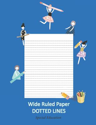 Wide Ruled Line Dot Paper: Notebook With Dotted Lines. Large Size. Great To  Practice Writing Letters And Correct Handwriting. Dark Blue Dotted Line  Book Cover. (Paperback) 