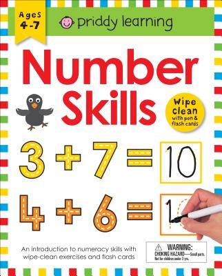 Wipe Clean Workbook: Number Skills (enclosed spiral binding): Ages 4-7; wipe-clean with pen & flash cards (Wipe Clean Learning Books) Cover Image