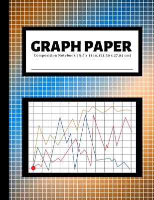 Graph Paper Composition Notebook: 200 Pages - 4x4 Quad Ruled Graphing Grid Paper - Math and Science Notebooks - Blue Orange By Scribed Scholar Cover Image