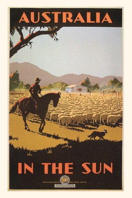 Vintage Journal Australia Sheep Travel Poster Cover Image