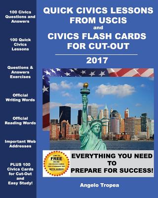 Quick Civics Lessons from USCIS and Civics Flash Cards for Cut-Out Cover Image