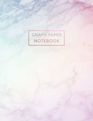 Graph Paper Notebook: Pastel Hue Marble - 8.5 x 11 - 5 x 5 Squares per inch - 100 Quad Ruled Pages - Cute Graph Paper Composition Notebook f By Paperlush Press Cover Image