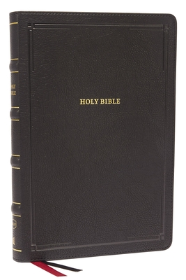 Nkjv, Deluxe Thinline Reference Bible, Large Print, Leathersoft, Black, Red Letter Edition, Comfort Print: Holy Bible, New King James Version Cover Image