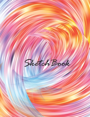 Sketch Book: Notebook for Drawing, Writing, Painting, Sketching or Doodling, 110 Pages, 8.5x11 (Brushstroke Paint Wave Cover) Cover Image