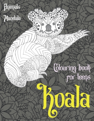 mandala colouring book for teens  animals  koala