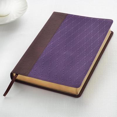 KJV Large Print Lux-Leather Brown/Purple Cover Image