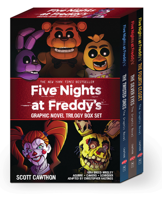 Five Nights at Freddy's Graphic Novel Trilogy Box Set (Five Nights at Freddy’s Graphic Novels) By Scott Cawthon, Kira Breed-Wrisley, Christopher Hastings (Adapted by), Diana Camero (Illustrator), Claudia Aguirre (Illustrator), Claudia Schroder (Illustrator) Cover Image