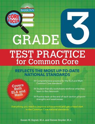 Core Focus Grade 3: Test Practice for Common Core (Barron's Test Prep) Cover Image