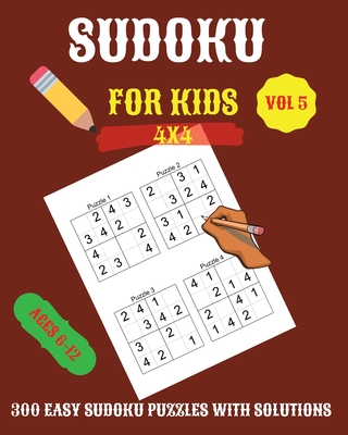 sudoku for kids 300 easy sudoku puzzles for kids and beginners 4x4 with solutions large print paperback waucoma bookstore