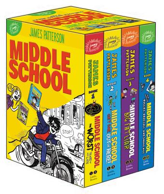 Middle School Box Set By James Patterson, Chris Tebbetts, Laura Park, Lisa Papademetriou (Illustrator), Neil Swaab (Illustrator) Cover Image