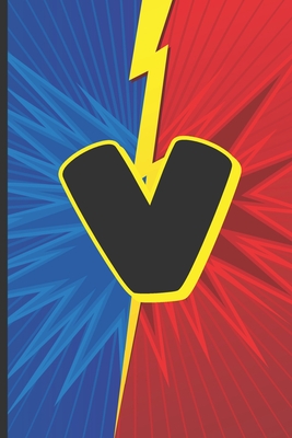 V: Superhero Monogram Initial Notebook for boys Letter V - 6